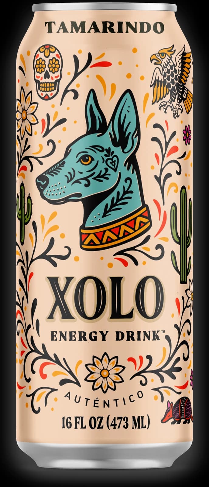 Tamarindo XOLO Energy Drink 16 fl oz can