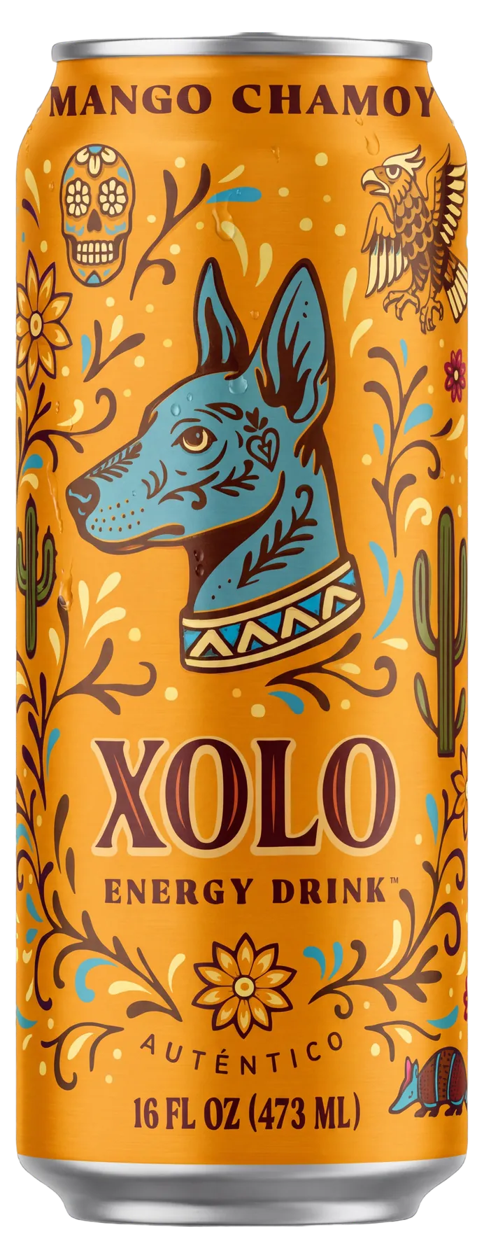 Mango Chamoy XOLO Energy Drink can